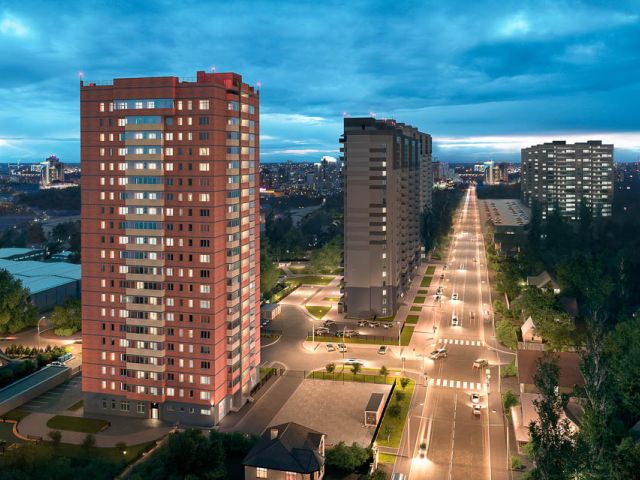 Exterior visualization - Condominium Night